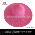 Custom 2015 New Design Promoção barato moda rosa 56cm Ribbon Ladies Hat